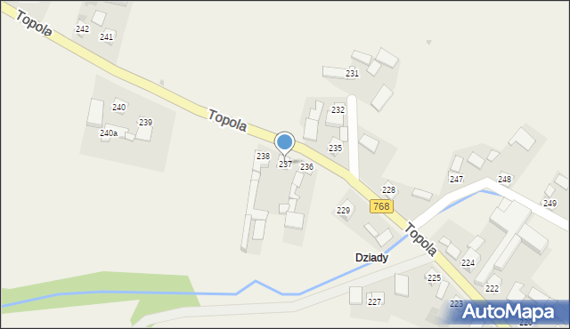 Topola, Topola, 237, mapa Topola