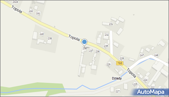 Topola, Topola, 238, mapa Topola