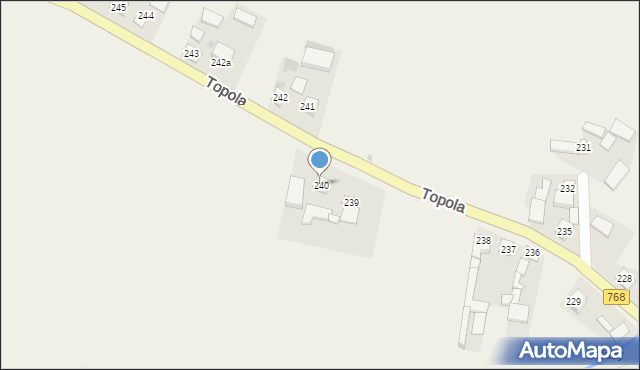Topola, Topola, 240, mapa Topola