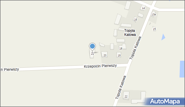 Topola Katowa, Topola Katowa, 21, mapa Topola Katowa