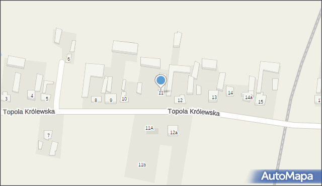 Topola Królewska, Topola Królewska, 11, mapa Topola Królewska