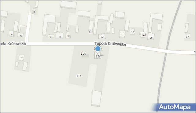 Topola Królewska, Topola Królewska, 12a, mapa Topola Królewska