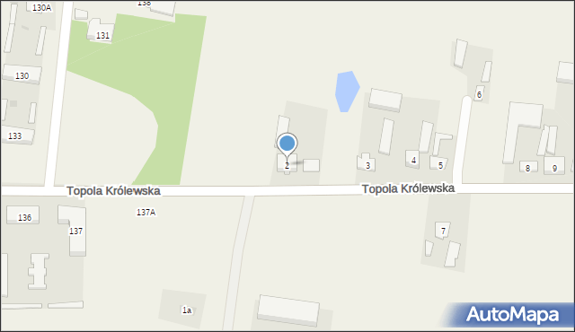 Topola Królewska, Topola Królewska, 2, mapa Topola Królewska