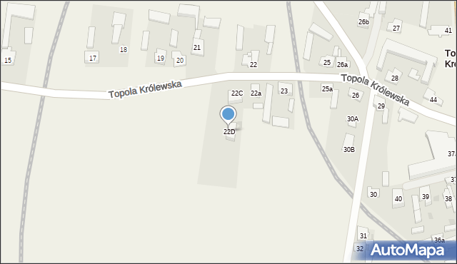 Topola Królewska, Topola Królewska, 22D, mapa Topola Królewska