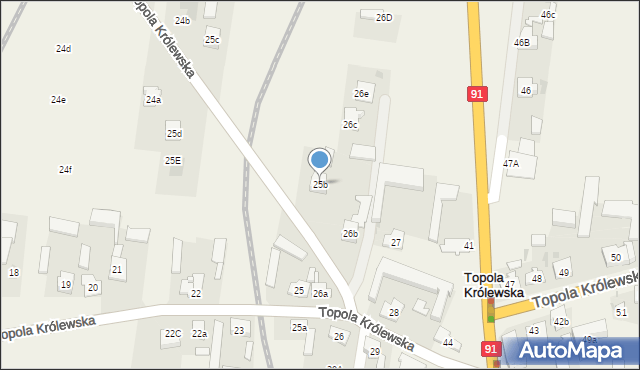 Topola Królewska, Topola Królewska, 25b, mapa Topola Królewska