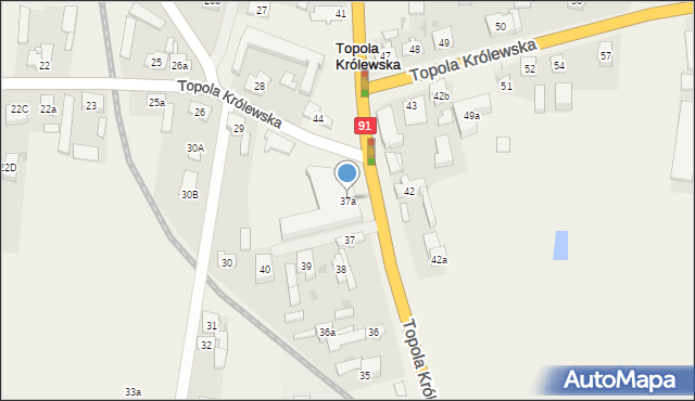 Topola Królewska, Topola Królewska, 37a, mapa Topola Królewska