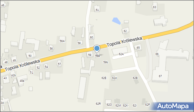 Topola Królewska, Topola Królewska, 59a, mapa Topola Królewska