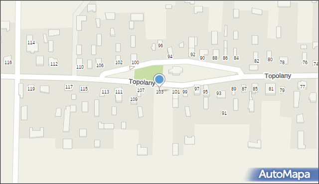 Topolany, Topolany, 103, mapa Topolany