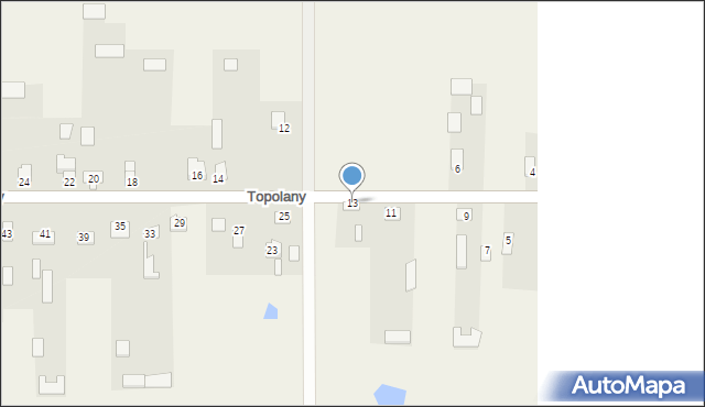 Topolany, Topolany, 13, mapa Topolany