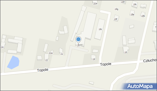 Topole, Topole, 20, mapa Topole