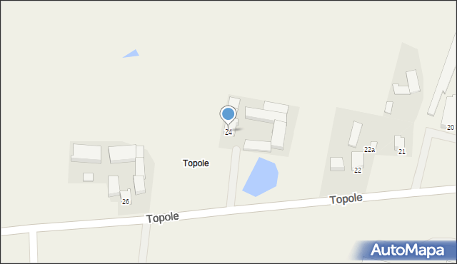 Topole, Topole, 24, mapa Topole