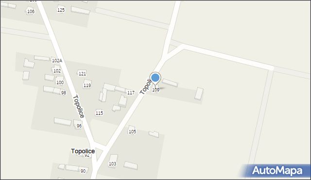 Topolice, Topolice, 109, mapa Topolice