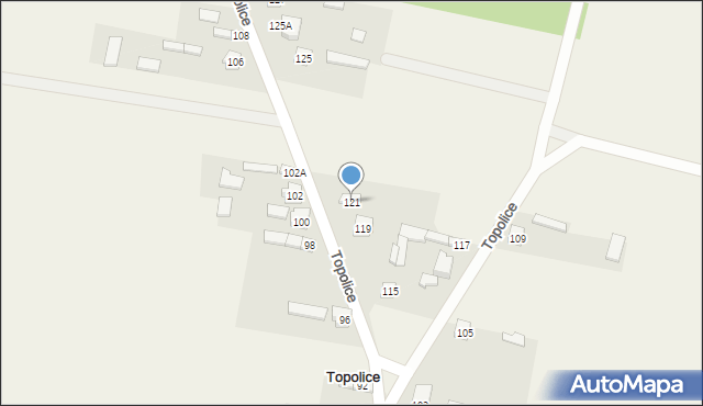 Topolice, Topolice, 121, mapa Topolice