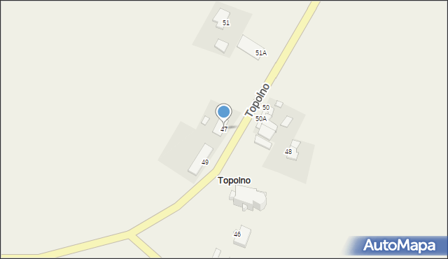 Topolno, Topolno, 47, mapa Topolno