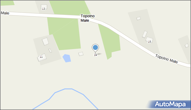 Topolno Małe, Topolno Małe, 14, mapa Topolno Małe