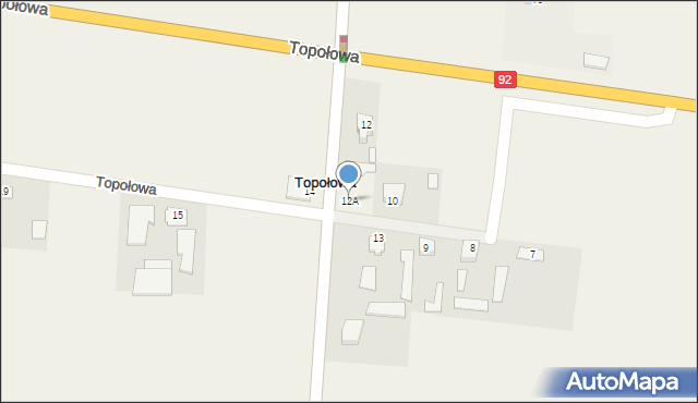 Topołowa, Topołowa, 12A, mapa Topołowa