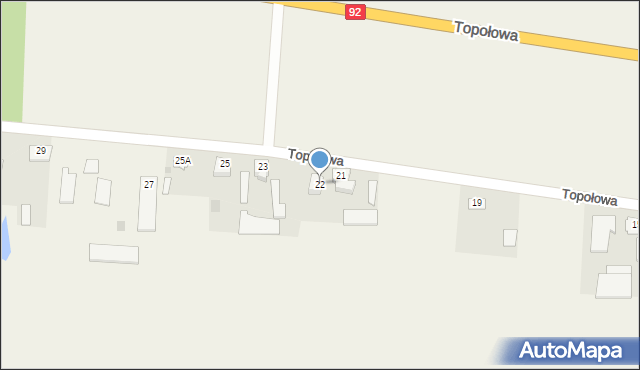 Topołowa, Topołowa, 22, mapa Topołowa