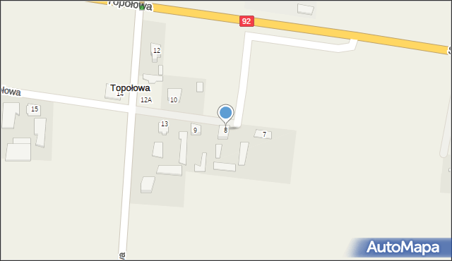 Topołowa, Topołowa, 8, mapa Topołowa