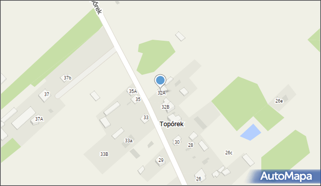 Topórek, Topórek, 32A, mapa Topórek