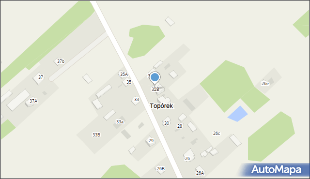 Topórek, Topórek, 32B, mapa Topórek