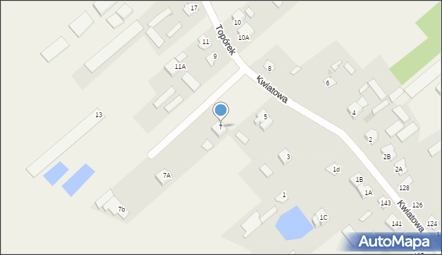 Topórek, Topórek, 7, mapa Topórek