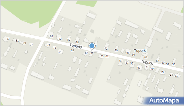 Toporki, Toporki, 65, mapa Toporki
