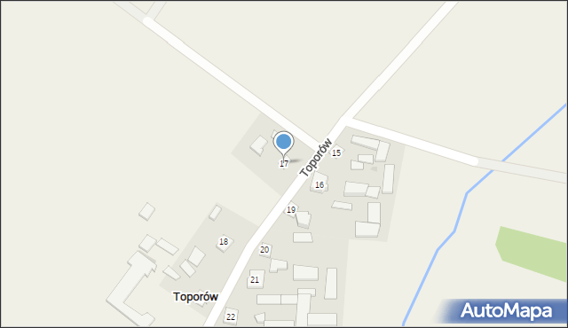 Toporów, Toporów, 17, mapa Toporów