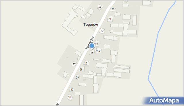 Toporów, Toporów, 25, mapa Toporów