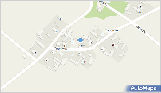 Toporów, Toporów, 12, mapa Toporów