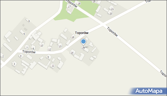 Toporów, Toporów, 15, mapa Toporów