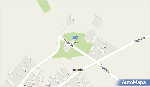 Toporów, Toporów, 18, mapa Toporów