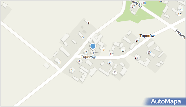 Toporów, Toporów, 8, mapa Toporów