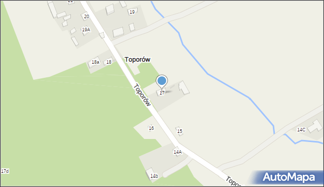 Toporów, Toporów, 17, mapa Toporów