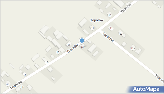 Toporów, Toporów, 14, mapa Toporów