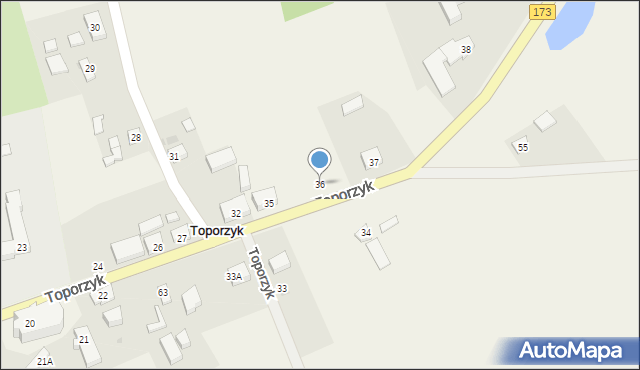 Toporzyk, Toporzyk, 36, mapa Toporzyk