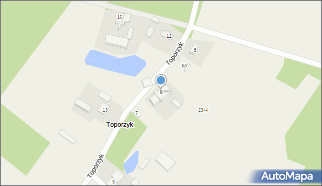 Toporzyk, Toporzyk, 8, mapa Toporzyk