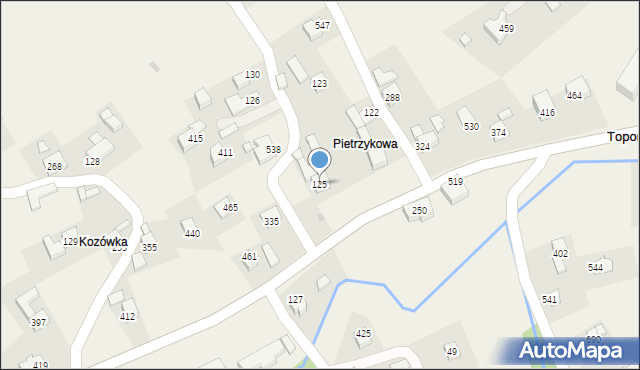 Toporzysko, Toporzysko, 125, mapa Toporzysko