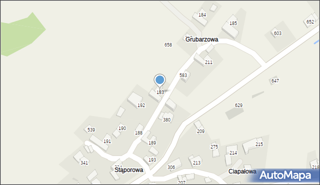 Toporzysko, Toporzysko, 183, mapa Toporzysko