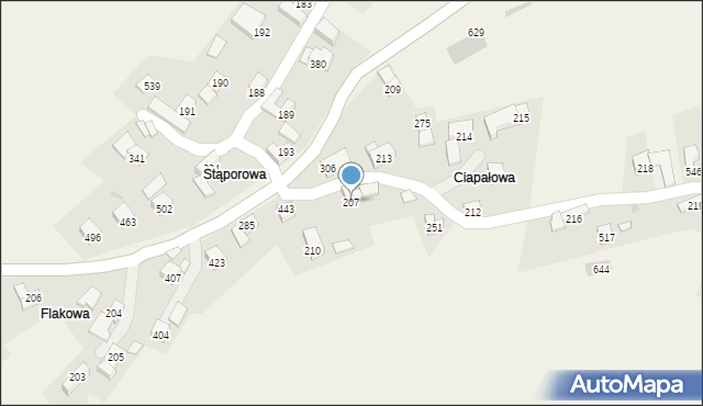 Toporzysko, Toporzysko, 207, mapa Toporzysko