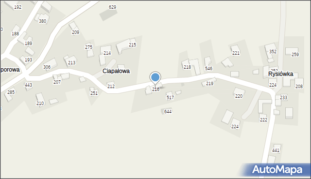 Toporzysko, Toporzysko, 216, mapa Toporzysko