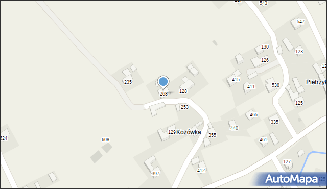 Toporzysko, Toporzysko, 268, mapa Toporzysko