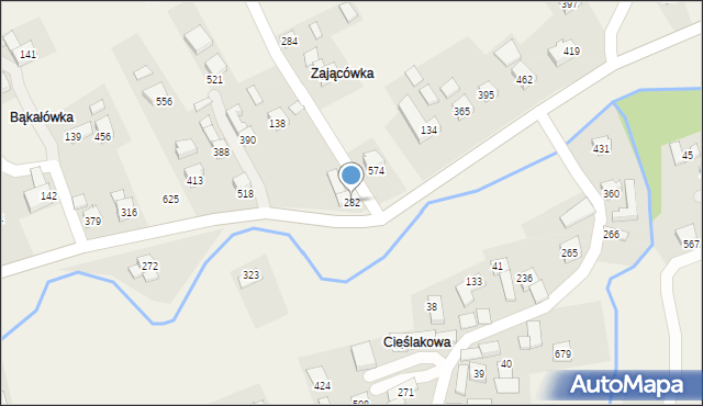 Toporzysko, Toporzysko, 282, mapa Toporzysko