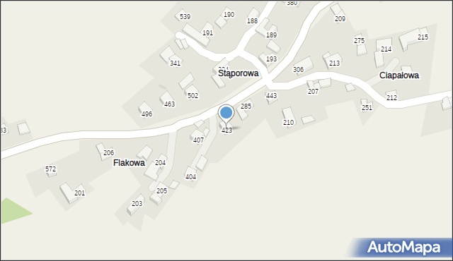 Toporzysko, Toporzysko, 423, mapa Toporzysko