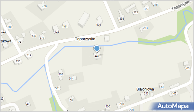 Toporzysko, Toporzysko, 449, mapa Toporzysko