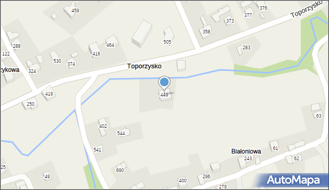 Toporzysko, Toporzysko, 449, mapa Toporzysko