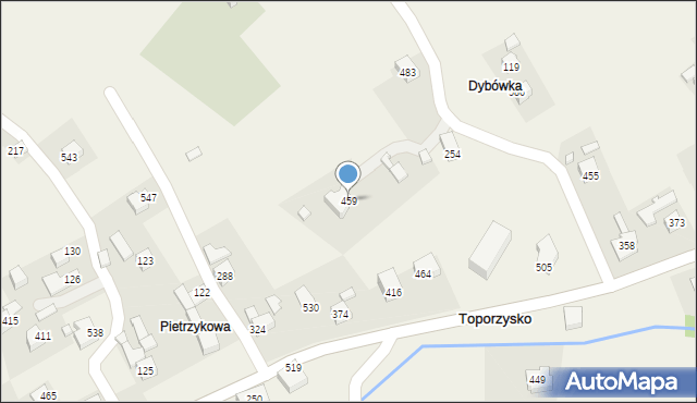 Toporzysko, Toporzysko, 459, mapa Toporzysko