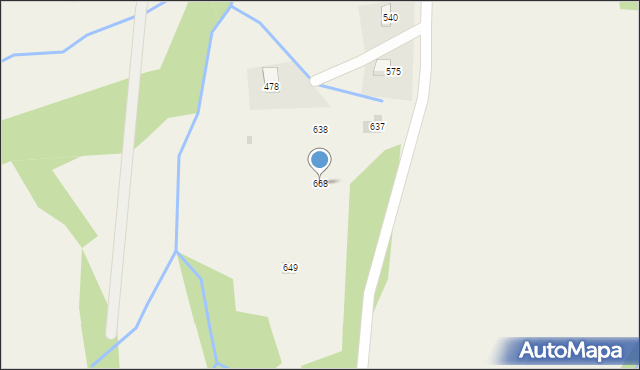 Toporzysko, Toporzysko, 668, mapa Toporzysko