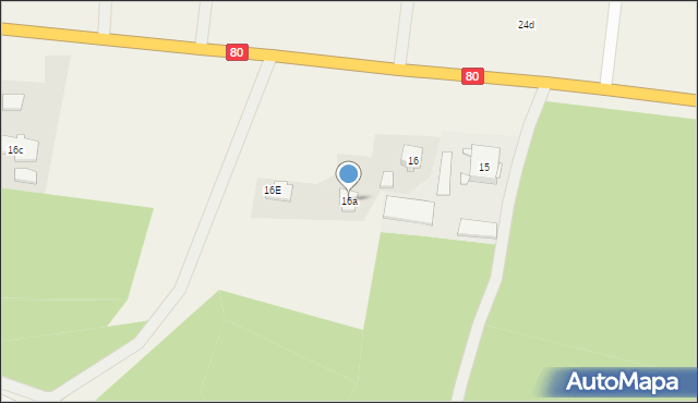 Toporzysko, Toporzysko, 16a, mapa Toporzysko