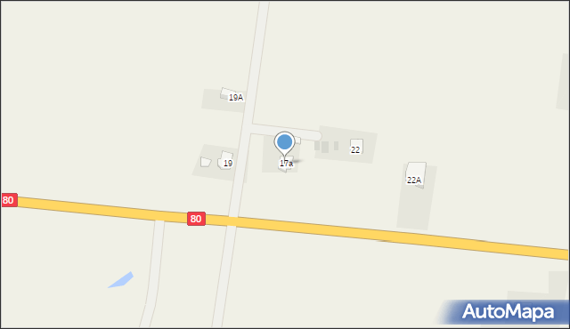 Toporzysko, Toporzysko, 17a, mapa Toporzysko