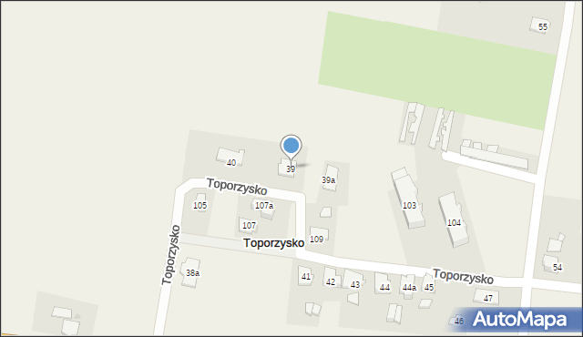 Toporzysko, Toporzysko, 39, mapa Toporzysko